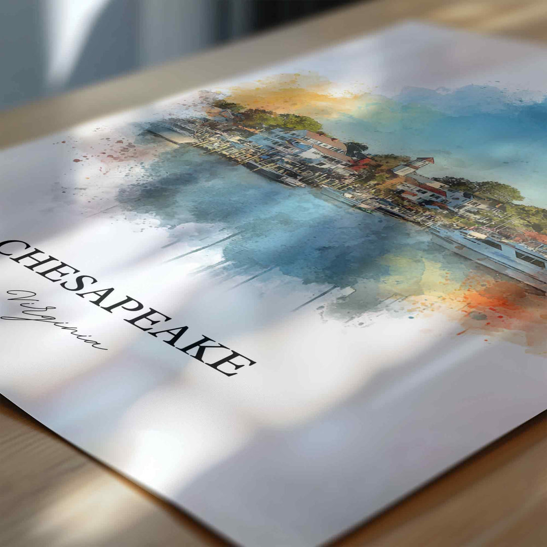 Chesapeake, Virginia – Watercolor Art Print