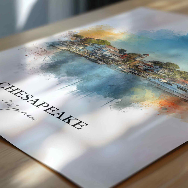 Chesapeake, Virginia – Watercolor Art Print