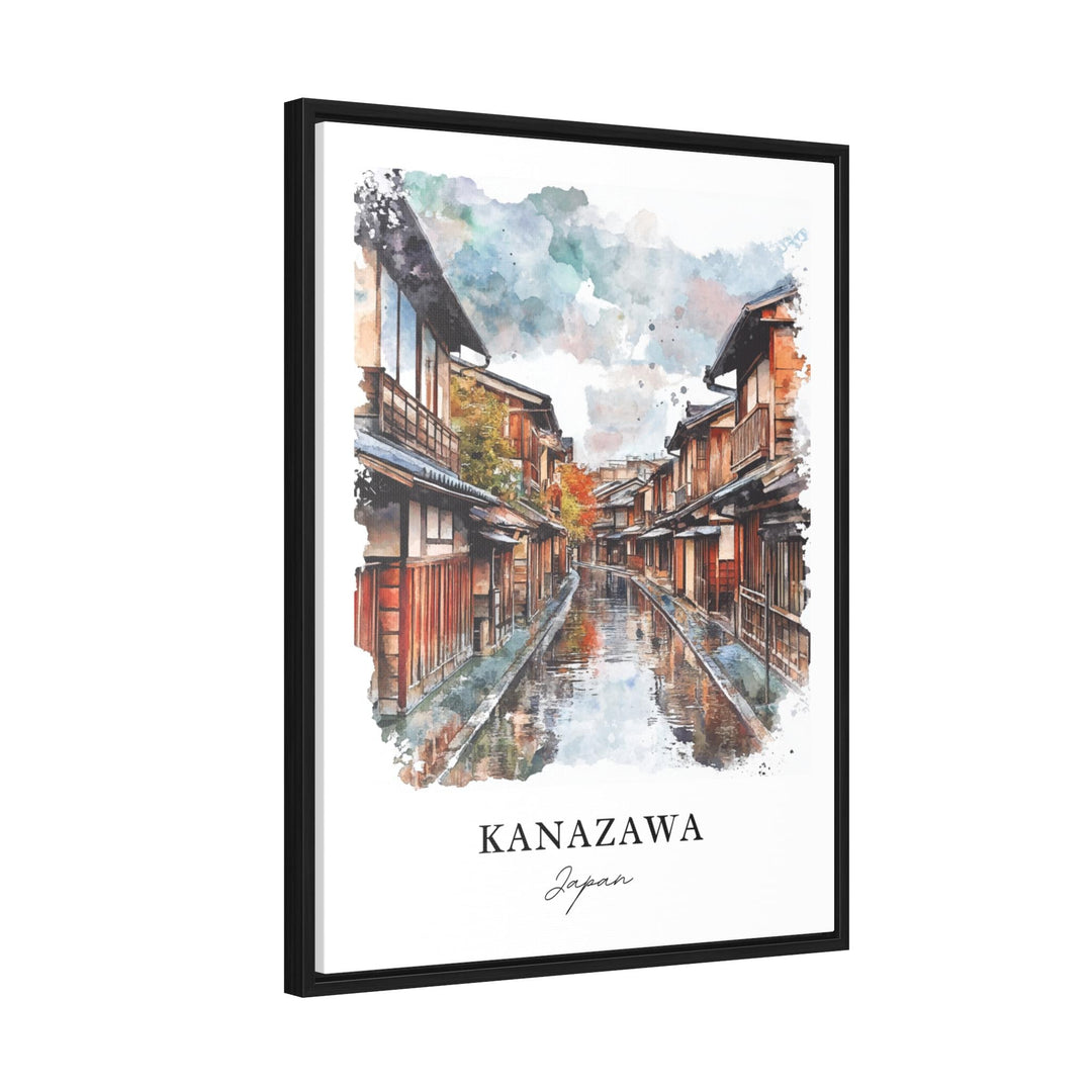 Kanazawa Wall Art, Kanazawa Japan Print, Kanazawa Watercolor Art, Ishikawa Prefecture Gift,