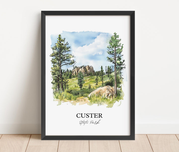 Custer State Park Wall Art, South Dakota Print, Rapid City Artwork, Custer State Park Gift, Travel Print, Travel Poster, Housewarming Gift