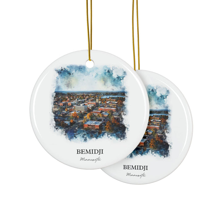 Bemidji MN Ornament: Unique Bemidji Souvenir, Bemidji Xmas Decor, and Authentic Minnesota Gift
