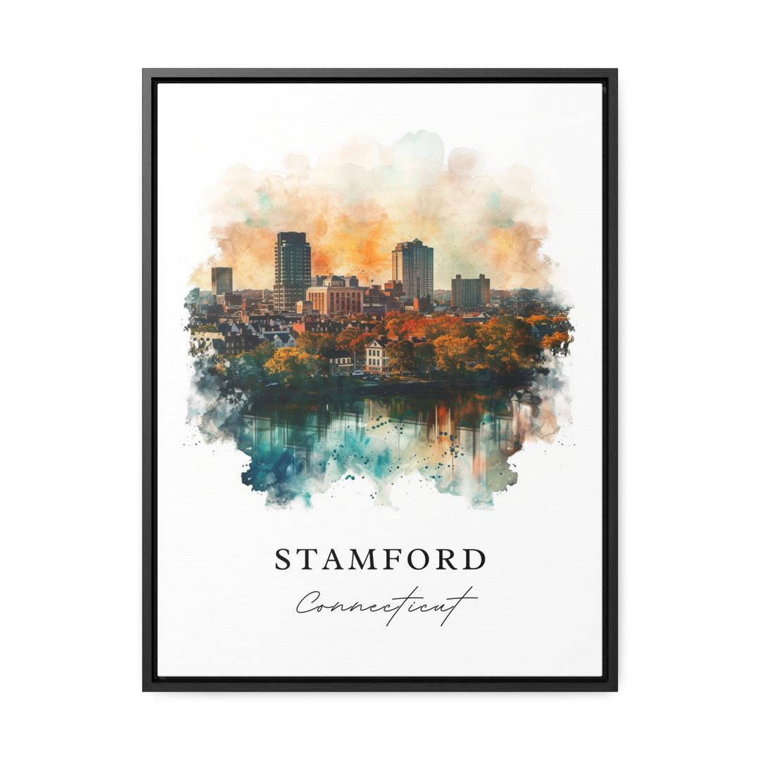 Stamford CT Wall Art, Connecticut Print, Stamford Wall Art, Stamford Gift, Travel Print, Travel Poster, Travel Gift, Housewarming Gift