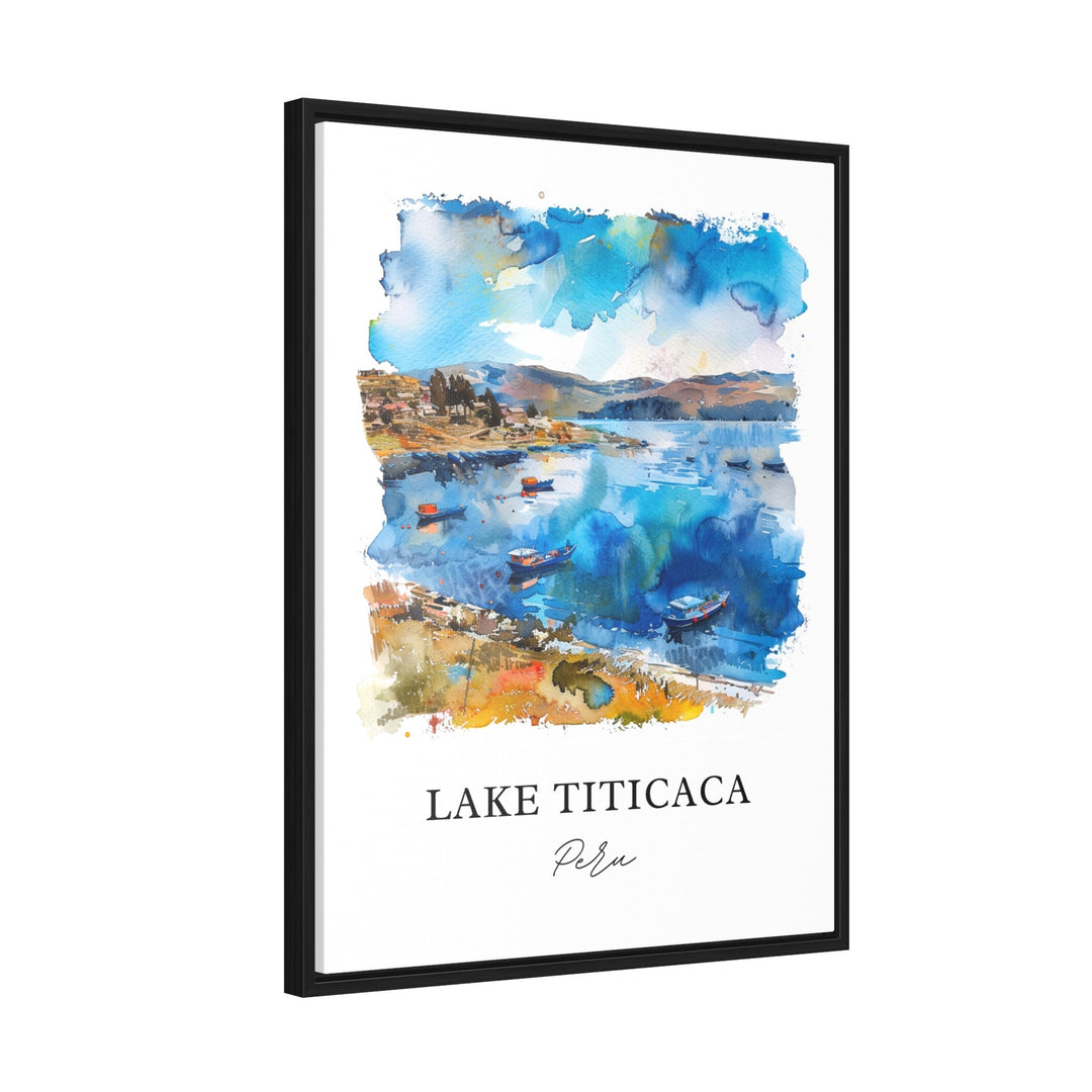 Lake Titicaca Wall Art, Lake Titicaca Peru Print, Lake Titicaca Watercolor, Titicaca Gift,