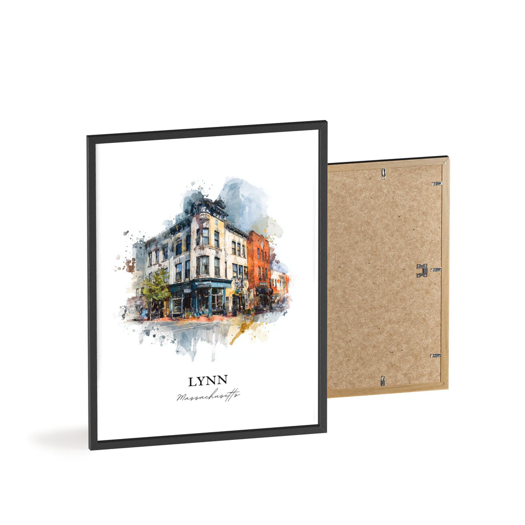 Lynn, Massachusetts, USA – Watercolor Art Print