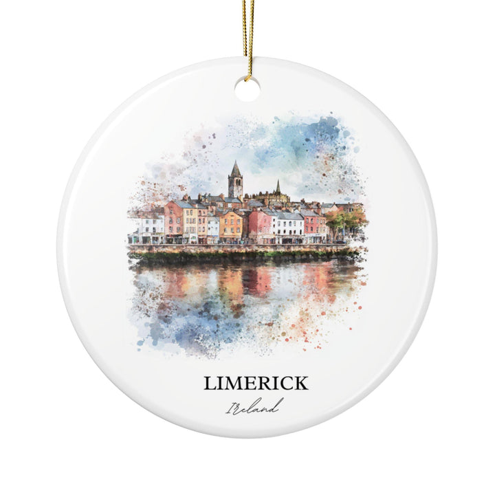 Limerick Ireland Ornament: Unique Ireland Souvenir, Limerick Xmas Decor, and Authentic Limerick Ireland Gift