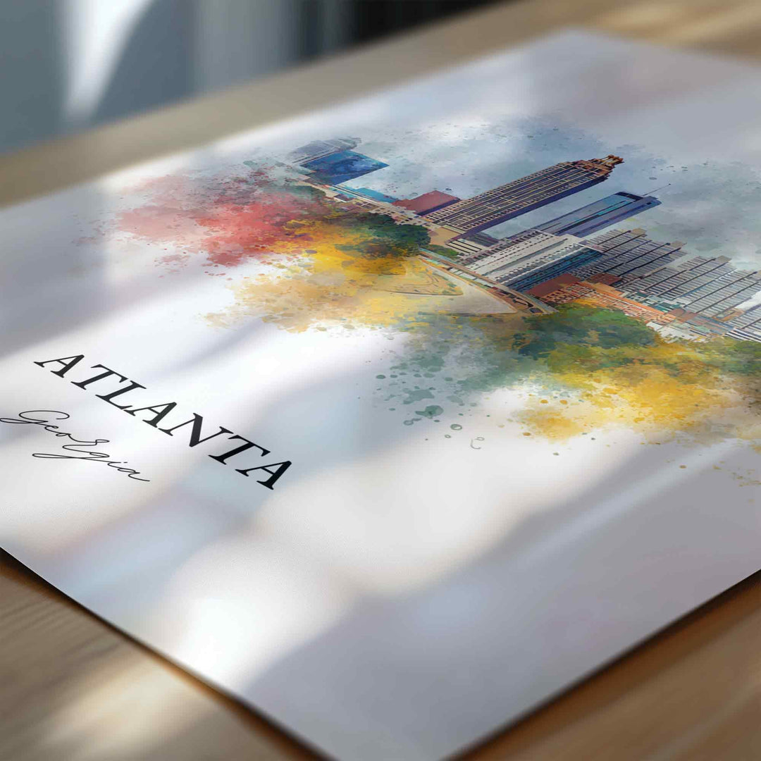 Atlanta, Georgia – Watercolor Art Print