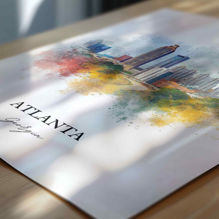 Atlanta, Georgia – Watercolor Art Print