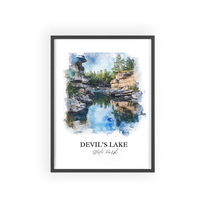Devils Lake State Park Wall Art, Sauk County Print, Wisconsin Artwork, Devils Lake Park Gift, Travel Print, Travel Poster, Housewarming Gift