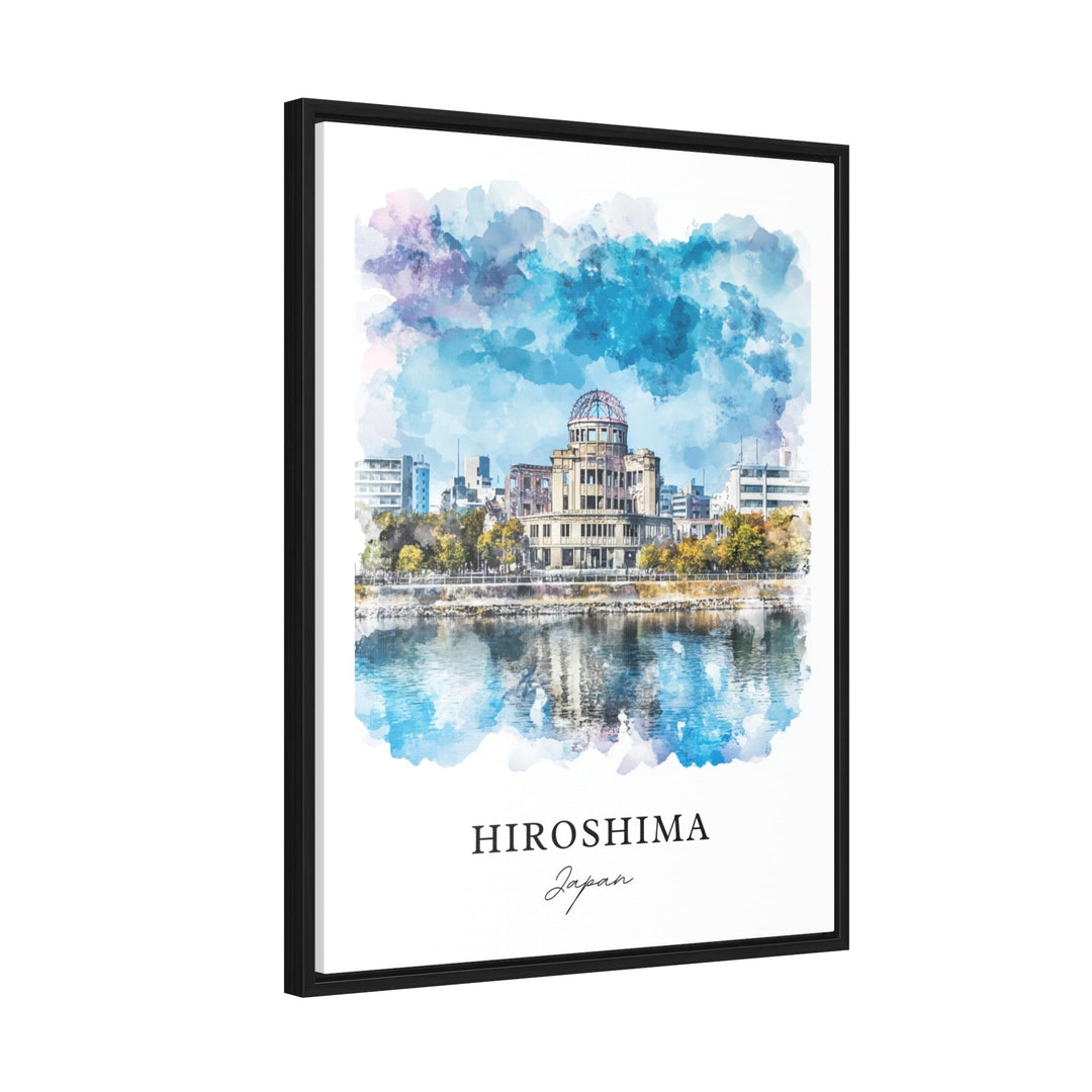 Hiroshima Wall Art, Hiroshima Print, Hiroshima Watercolor Art, Hiroshima Japan Gift,