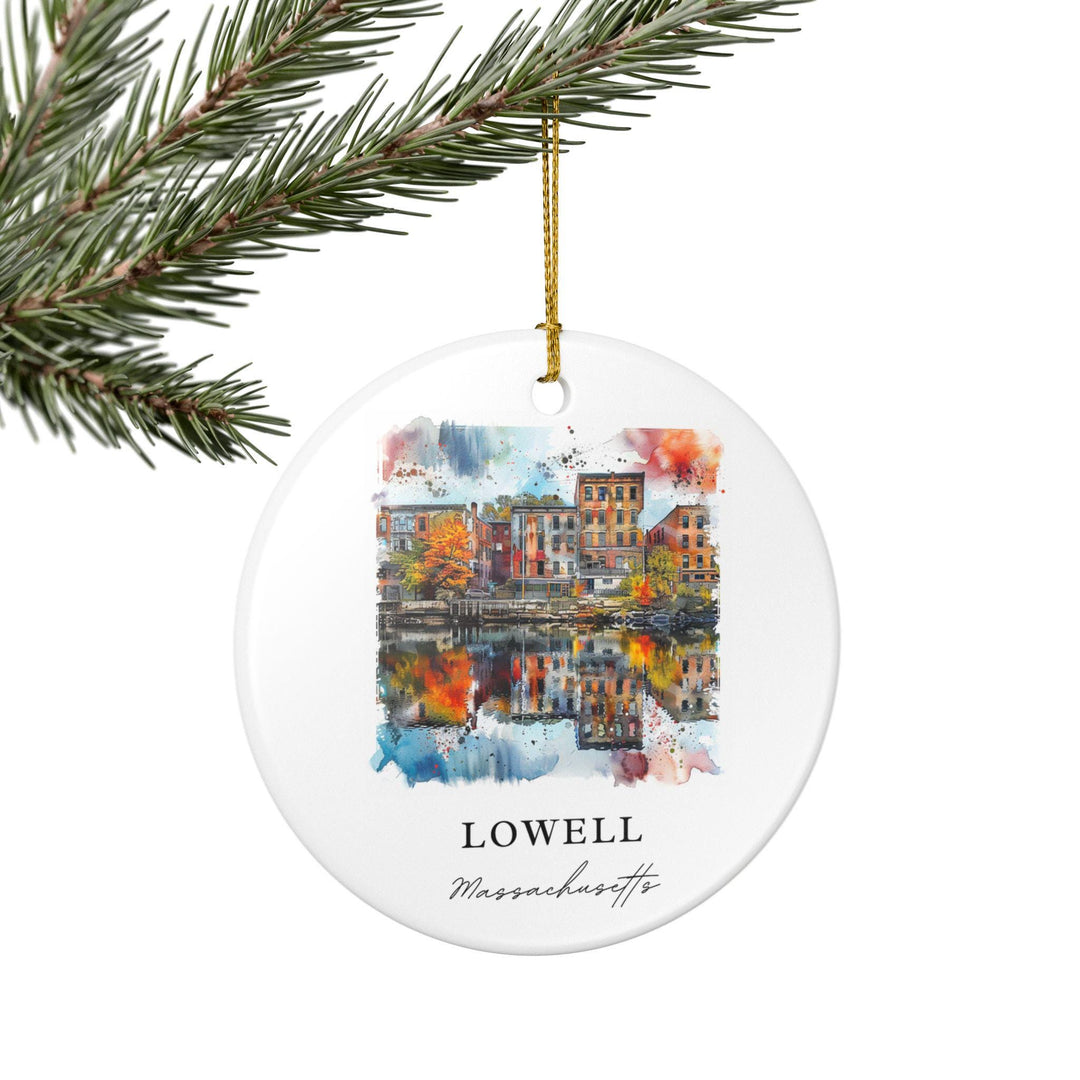 Lowell MA Ornament: Unique Lowell MA Souvenir, Massachusetts Xmas Decor, and Authentic Lowell MA Gift