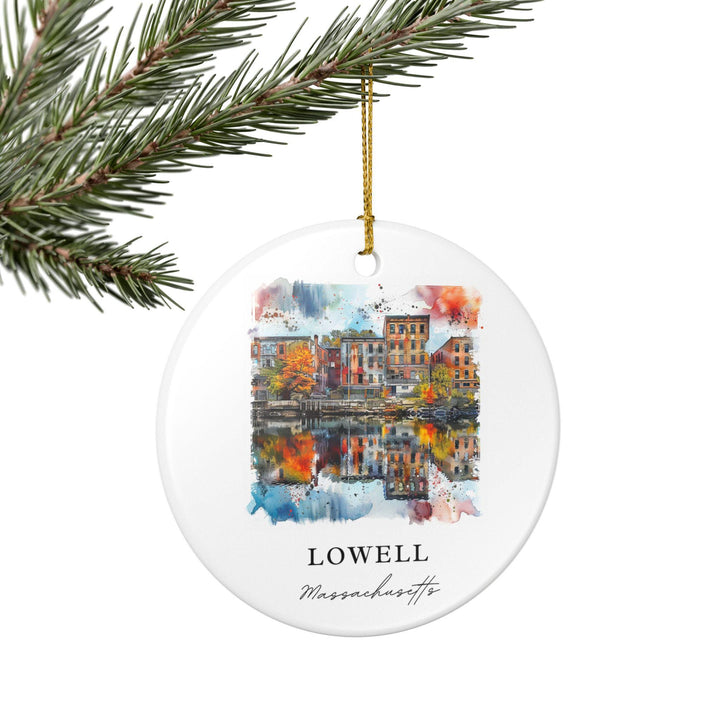 Lowell MA Ornament: Unique Lowell MA Souvenir, Massachusetts Xmas Decor, and Authentic Lowell MA Gift
