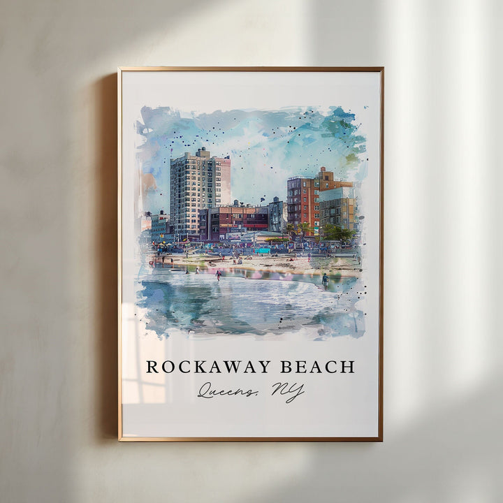 Rockaway Beach NY Wall Art, Rockaway Beach Print, Queens NY Wall Art, Queens NY Gift, Travel Print, Travel Gift, Housewarming Gift