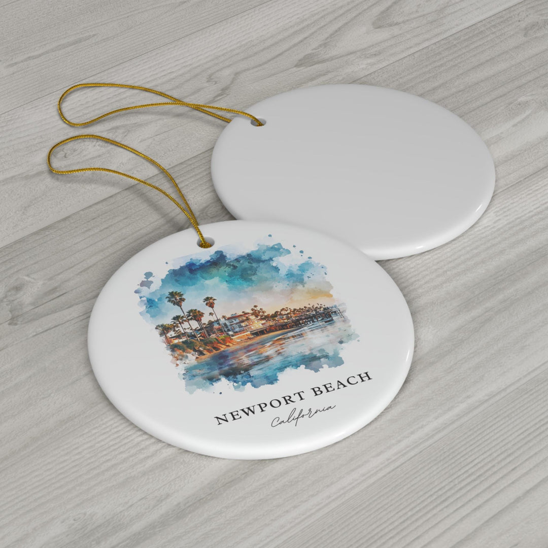 Newport Beach Ornament: Unique Newport CA Souvenir, Orange County Xmas Decor, and Authentic Newport Beach Christmas Gift