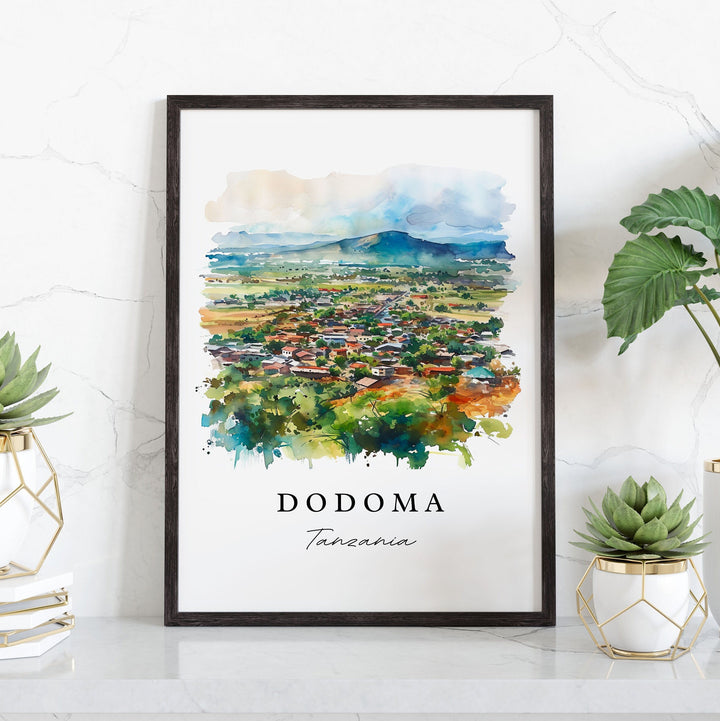 Dodoma Tanzania wall art - Tanzania, Dodoma print, Dodoma Wedding gift, Birthday present, Custom Text, Perfect Gift