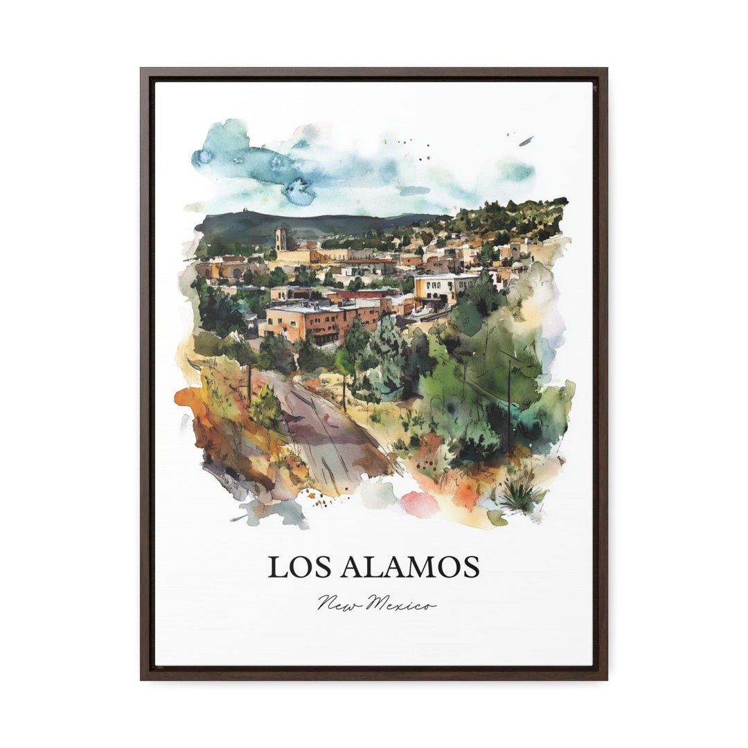 Los Alamos NM Wall Art, New Mexico Print, New Mexico Watercolor Art, Los Alamos NM Gift, Travel Print, Travel Poster, Housewarming Gift