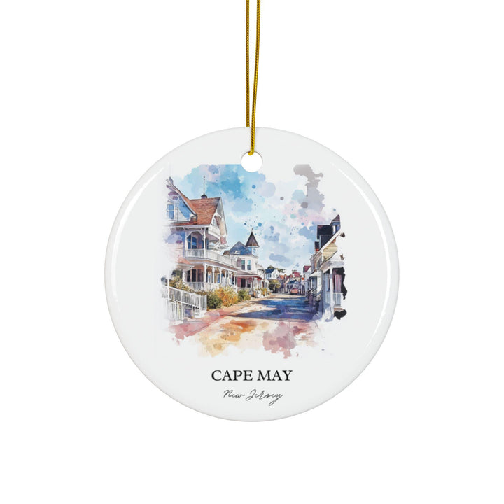 Cape May NJ Ornament: Unique Cape May Souvenir, Cape May Xmas Decor, and Authentic Jersey Shore Gift