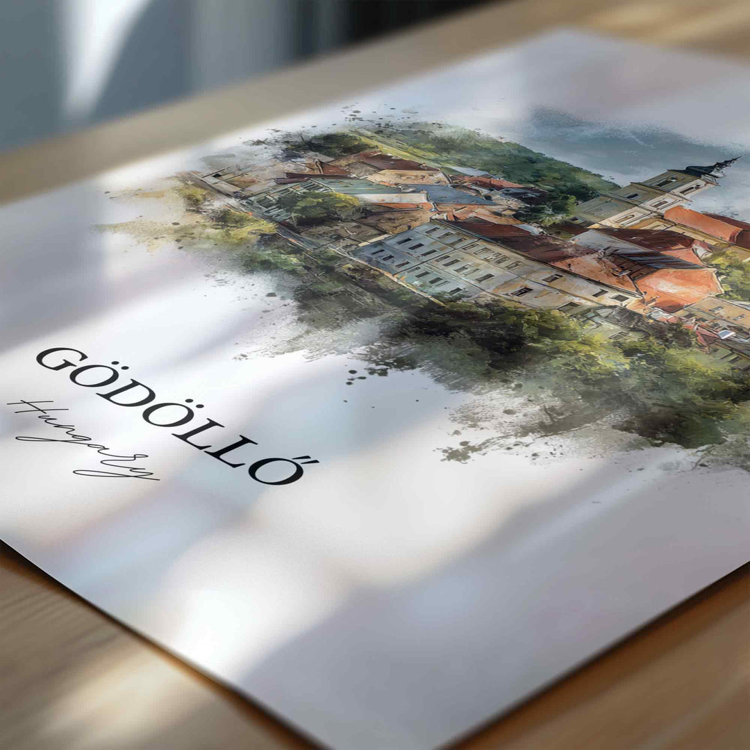 Gödöllő, Hungary – Watercolor Art Print