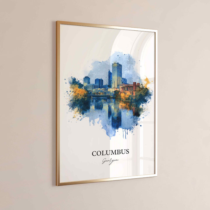 Columbus, Georgia – Watercolor Art Print
