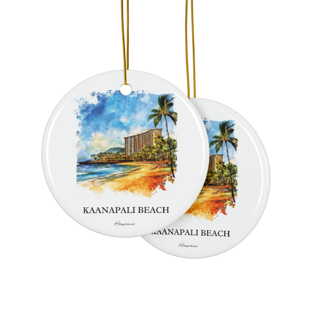 Kaanapali Beach Ornament: Unique Kaanapali Souvenir, Maui Xmas Decor, and Authentic Maui Hawaii Gift