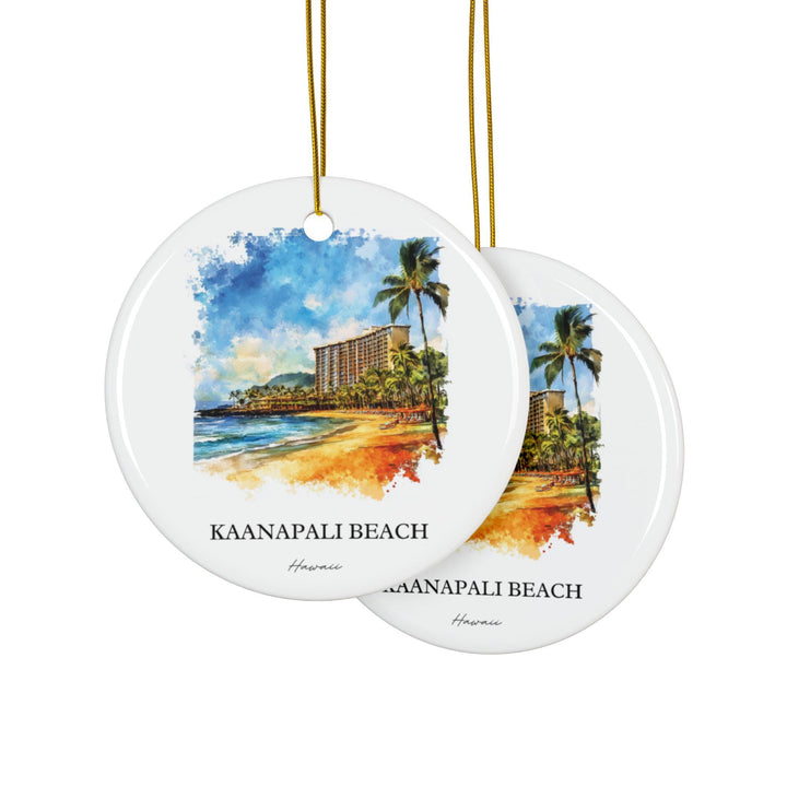 Kaanapali Beach Ornament: Unique Kaanapali Souvenir, Maui Xmas Decor, and Authentic Maui Hawaii Gift