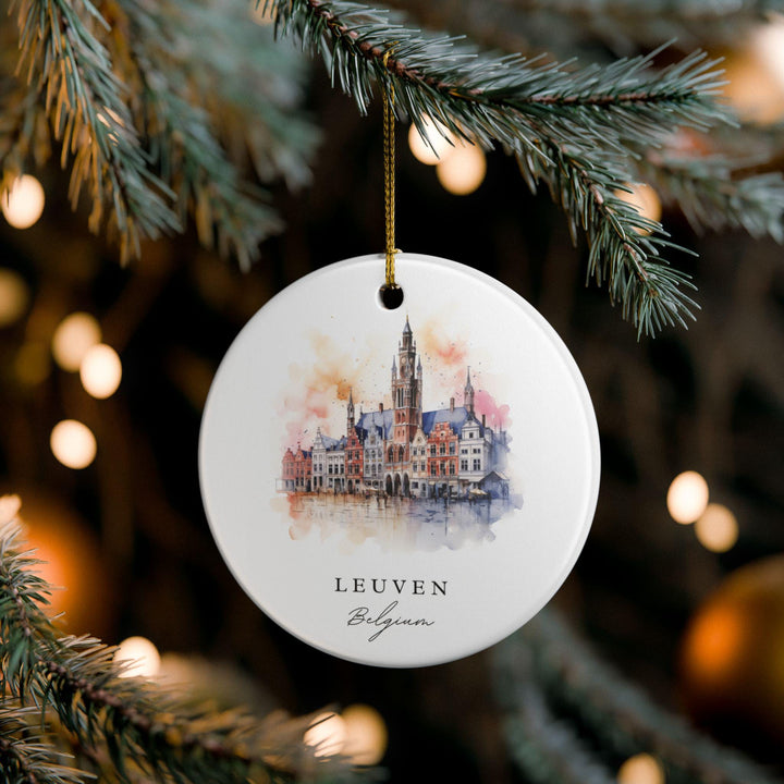 Leuven Belgium Ornament: Unique Leuven Souvenir, Leuven Belgium Xmas Decor, and Authentic Belgium Gift