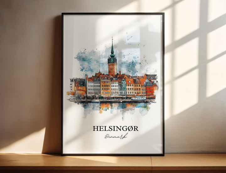 Helsingør, Denmark – Watercolor Art Print