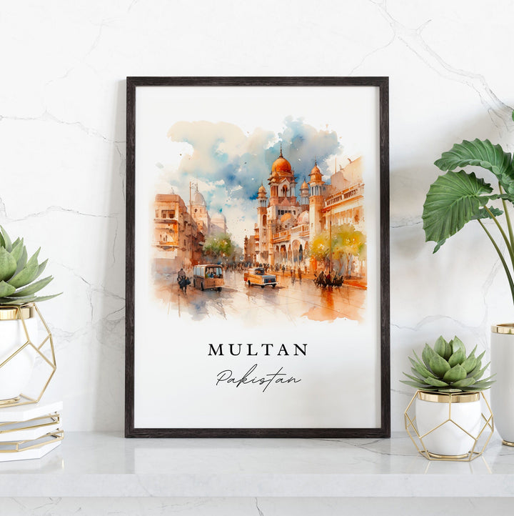 Multan Pakistan wall art - Pakistan, Multan poster print, Multan Wedding gift, Birthday present, Custom Text, Perfect Gift