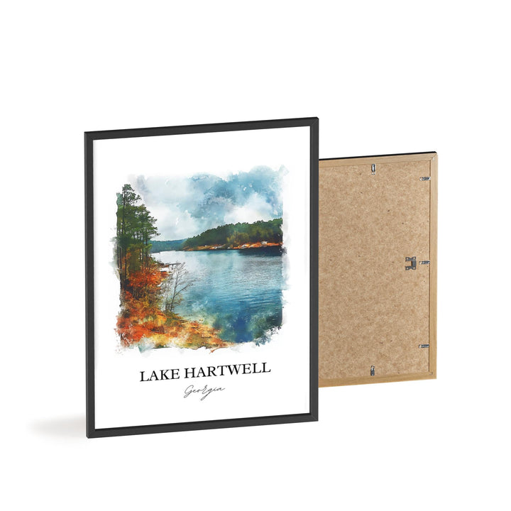 Lake Hartwell GA Wall Art, Savannah Print, Lake Hartwell Watercolor Art, Lake Hartwell Gift, Travel Print, Travel Poster, Housewarming Gift