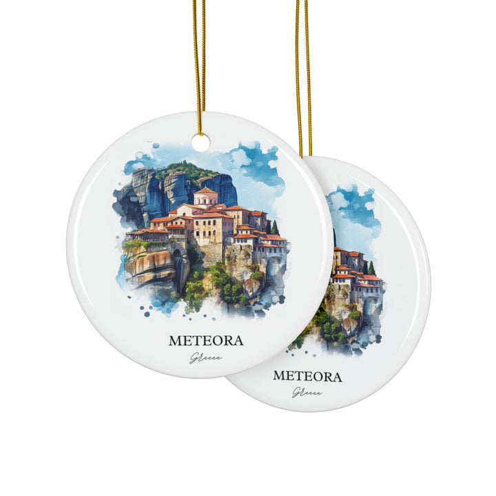 Meteora Greece Ornament: Unique Meteora Greece Souvenir, Meteora Xmas Decor, and Authentic Greece Gift