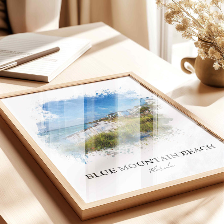 Blue Mountain Beach, Florida – Watercolor Art Print
