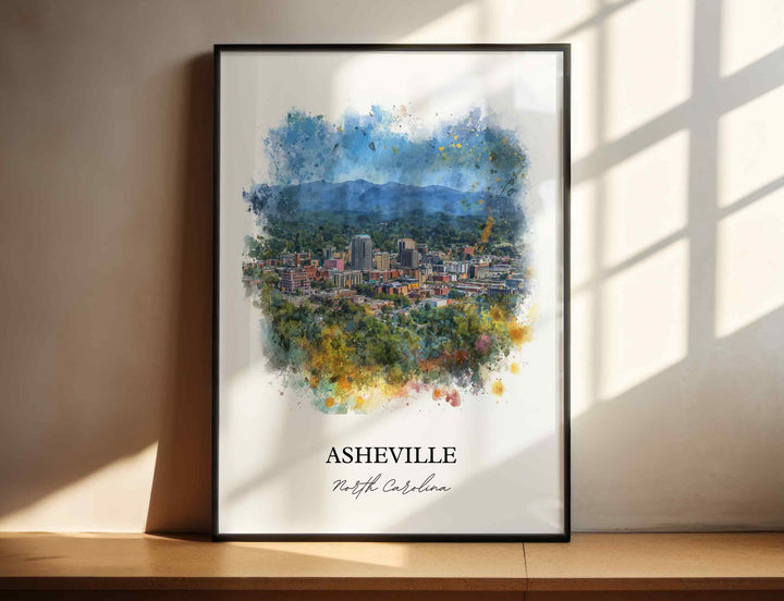 Asheville, North Carolina – Watercolor Art Print