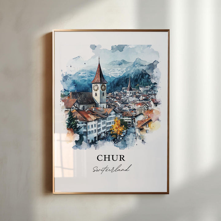 Chur Wall Art - Switzerland Print