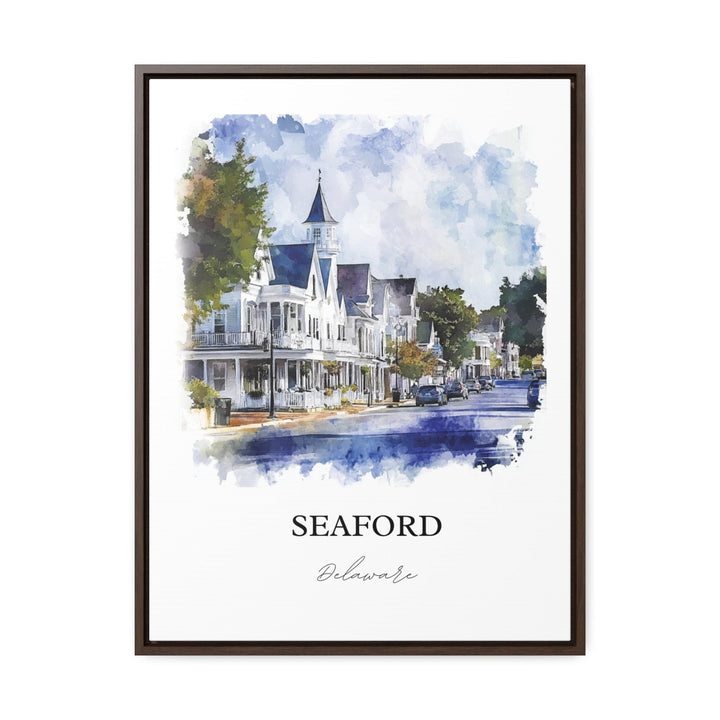 Seaford, Delaware, USA – Watercolor Art Print of Nanticoke River