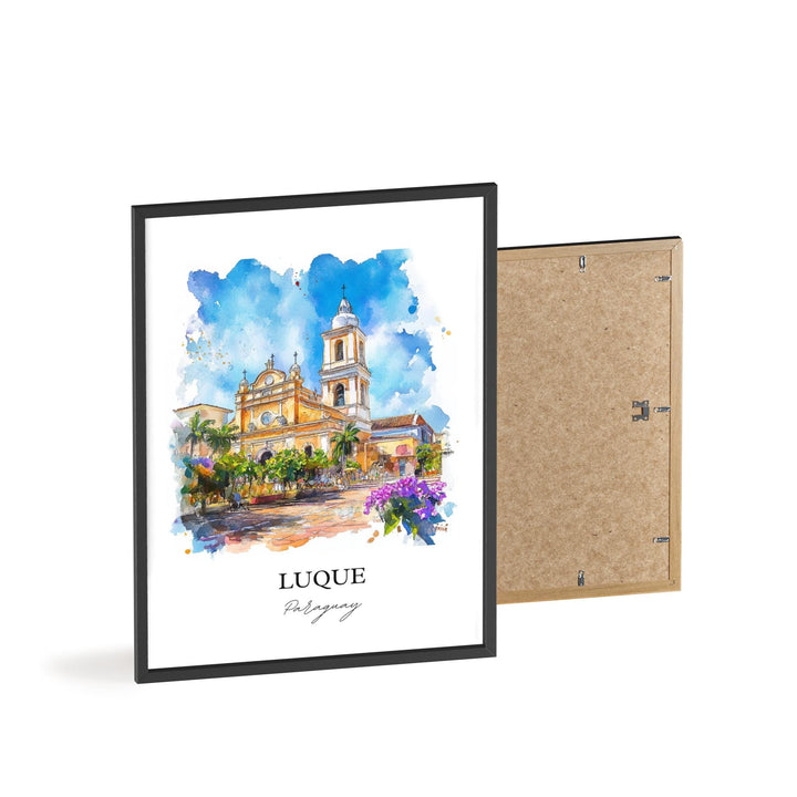 Luque Paraguay Wall Art, Asunción Print, Paraguay Watercolor Art, Luque Paraguay Gift, Travel Print, Travel Poster, Housewarming Gift