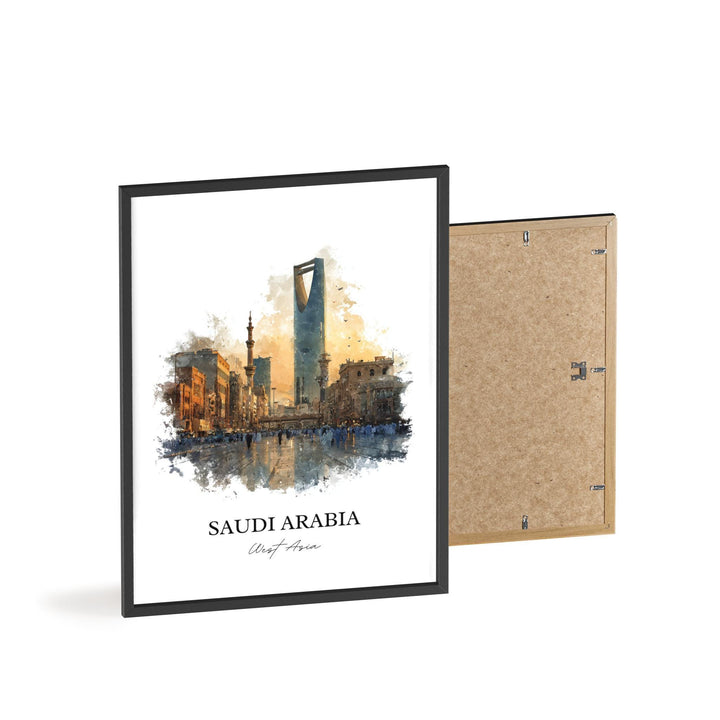 Saudi Arabia Wall Art, Saudi Arabia Print, Travel Watercolor Art, Saudi Arabia Gift, Travel Print, Travel Poster, Housewarming Gift