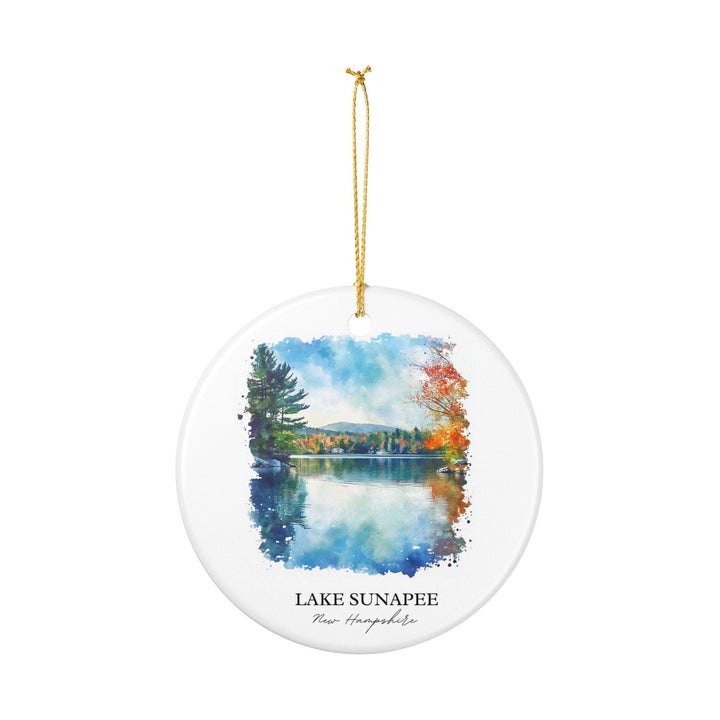Lake Sunapee NH Ornament: Unique Lake Sunapee Souvenir, Lake Sunapee Xmas Decor, and Authentic Lake Sunapee NH Gift