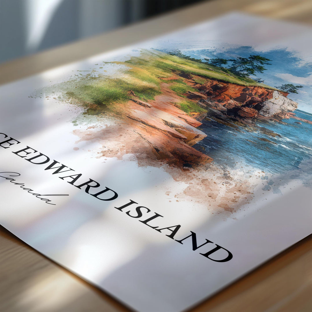 Prince Edward Island Wall Art, PEI Print, Canada Watercolor, Prince Edward Island Gift, PEI Travel Print, Travel Poster, Housewarming Gift