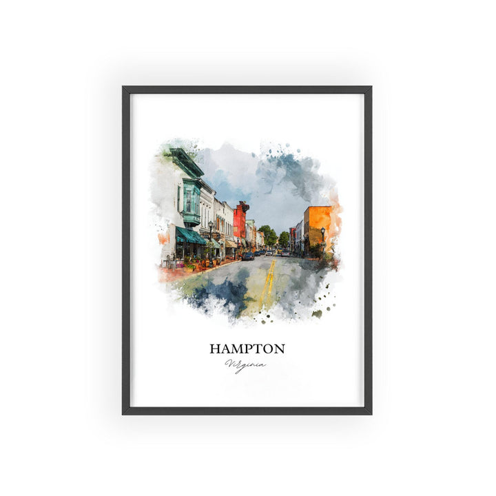 Hampton, Virginia, USA – Watercolor Art Print