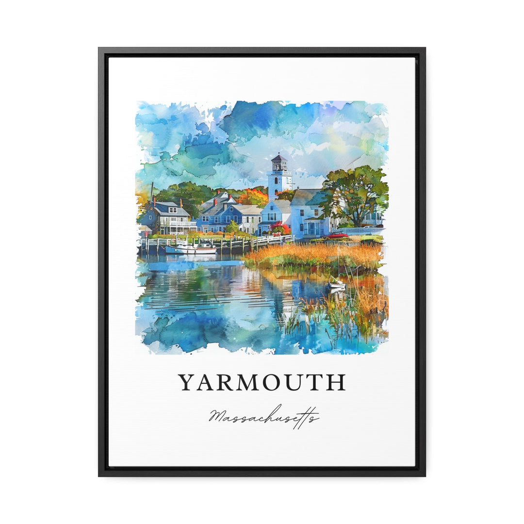 Yarmouth MA Wall Art, Barnstable County Print, Cape Cod Watercolor Art, Yarmouth Mass. Gift,