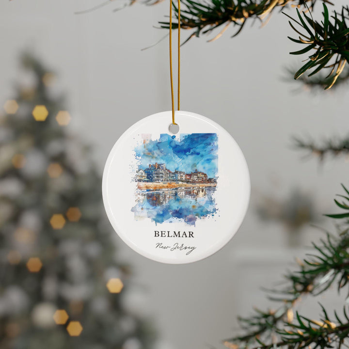 Belmar NJ Ornament: Unique Belmar Souvenir, Belmar Xmas Decor, and Authentic Belmar New Jersey Gift