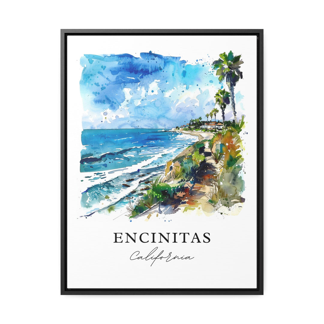Encinitas CA Wall Art, Encinitas Print, Encinitas Cali Watercolor, San Diego Art Gift, Travel Poster, Housewarming Gift