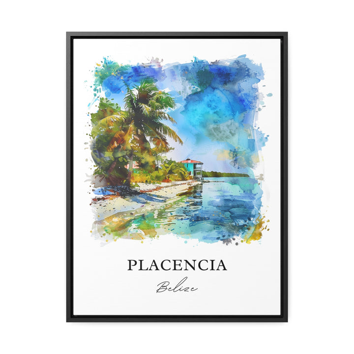 Placencia Wall Art, Placencia Belize Print, Placencia Watercolor, Placencia Belize Gift,