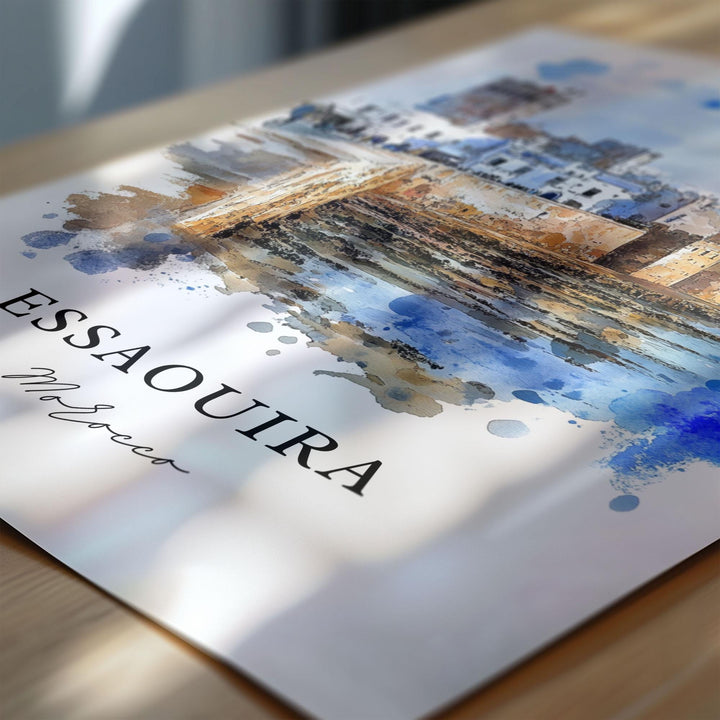 Essaouira Morocco Wall Art, Essaouira Print, Essaouira Watercolor Art, Essaouira Gift, Travel Print, Travel Poster, Housewarming Gift