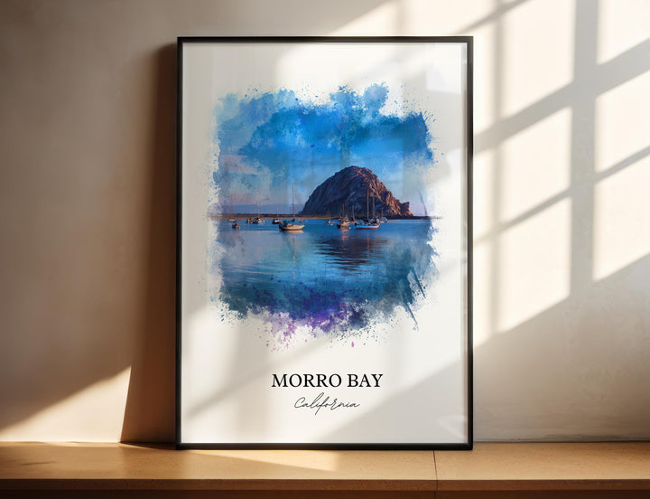 Morro Bay, CA – Watercolor Art Print