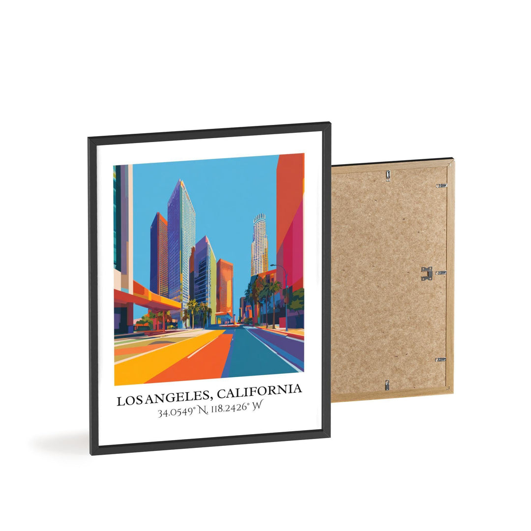 Los Angeles Art, Los Angeles Retro Travel Art, LA Home Decor, California Gift, California Travel Art, Travel Prints, Housewarming Gift