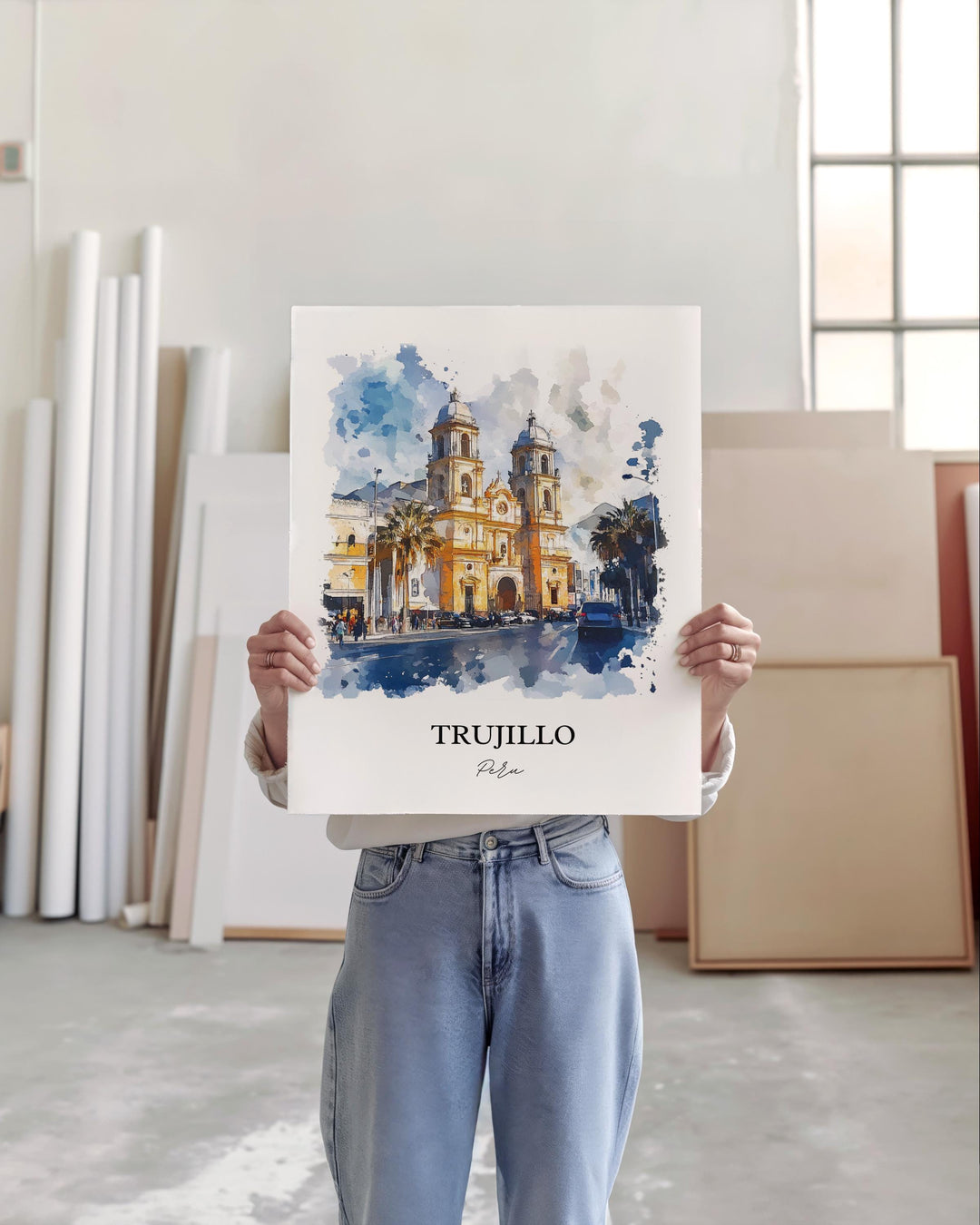 Trujillo Peru Wall Art, La Libertad Print, Peru Watercolor Art, Trujillo Peru Gift, Travel Print, Travel Poster, Housewarming Gift