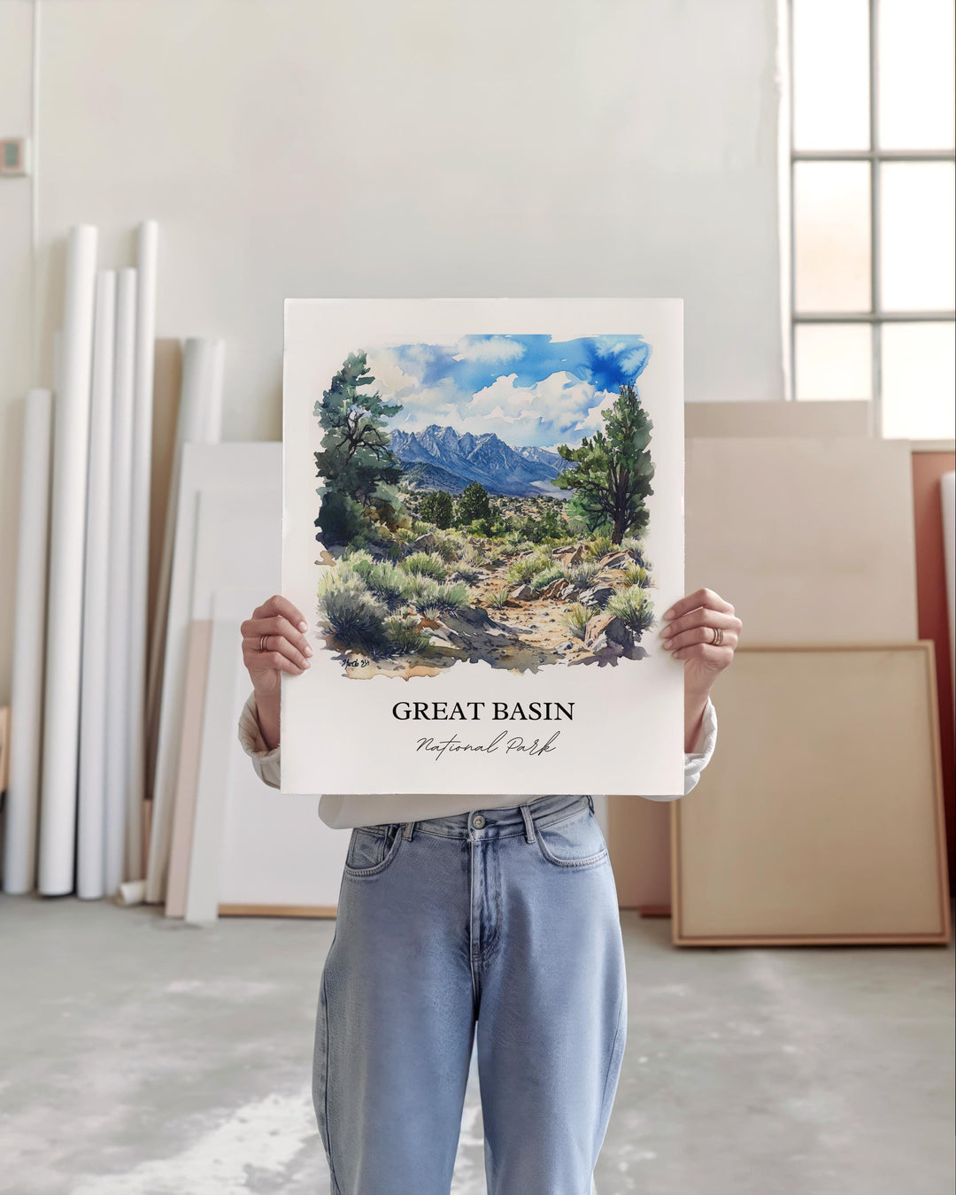 Great Basin National Park Wall Art, Nevada Print, Nevada Watercolor, White Pine County Gift, Travel Print, Travel Poster, Housewarming Gift