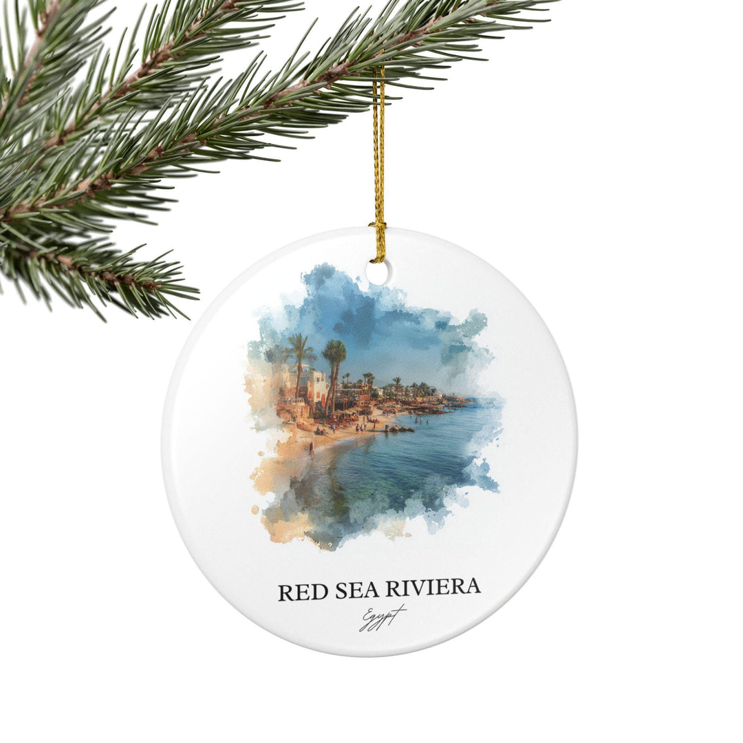 Red Sea Riviera Ornament: Unique Egypt Souvenir, Egypt Xmas Decor, and Authentic Red Sea Riviera Gift