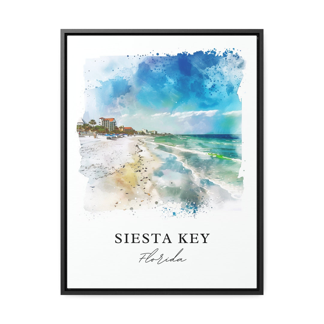 Siesta Key Wall Art, Siesta Key Print, Sarasota FL Watercolor, Siesta Key Gift,