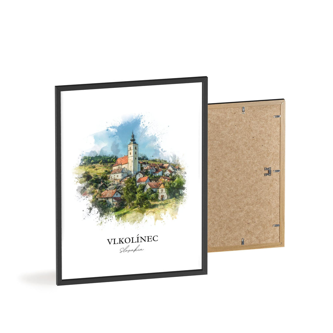 Vlkolinec, Slovakia – Watercolor Art Print